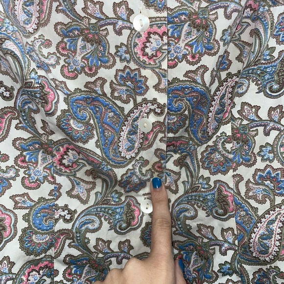Vintage McMullen Paisley Button Up Blouse Western Womens S - Picture 5 of 5